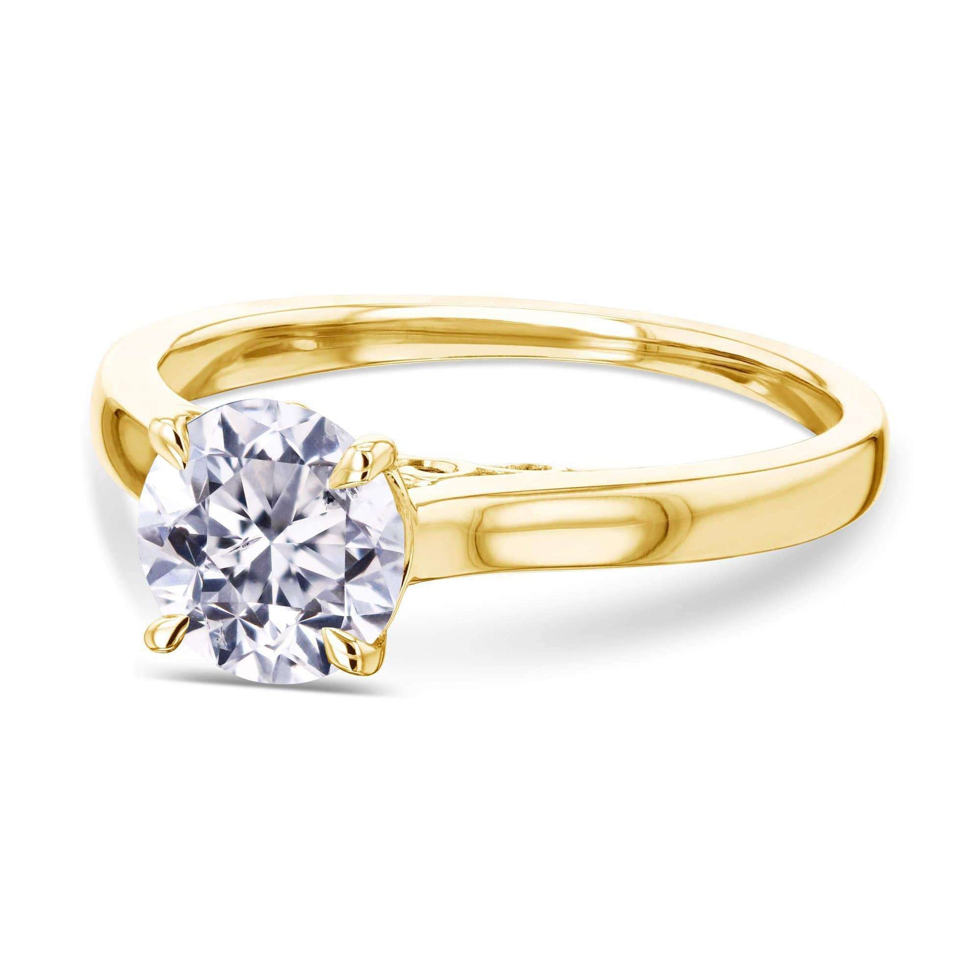 Kobelli 1ct Round Diamond Volutes W-Head Ring 62723R-1E/4Y