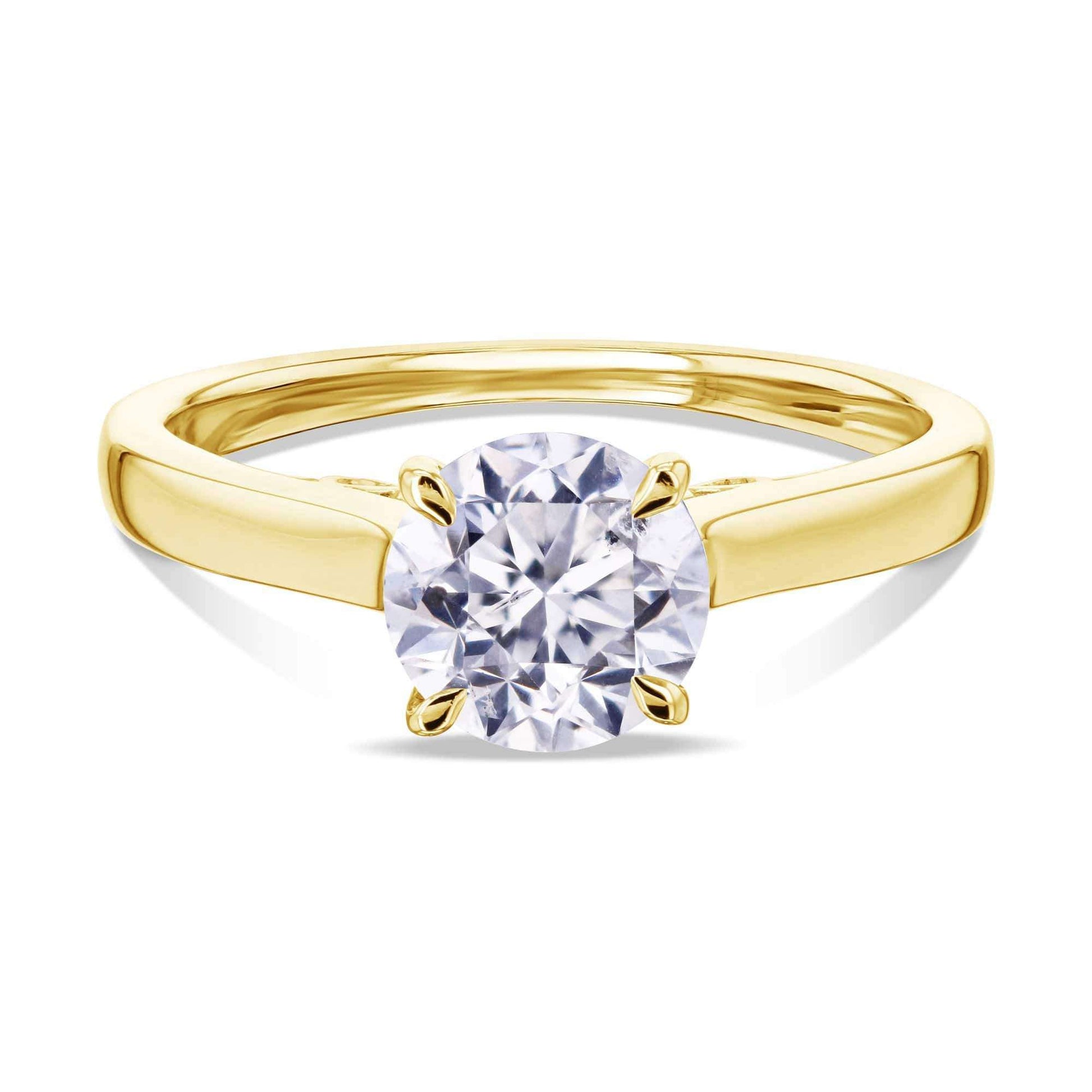 Kobelli 1ct Round Diamond Volutes W-Head Ring