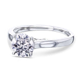 Kobelli 1 karat rund diamant volutter m-hoved ring 62723r-1e/4w