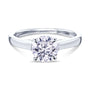Kobelli 1ct Round Diamond Volutes W-Head Ring