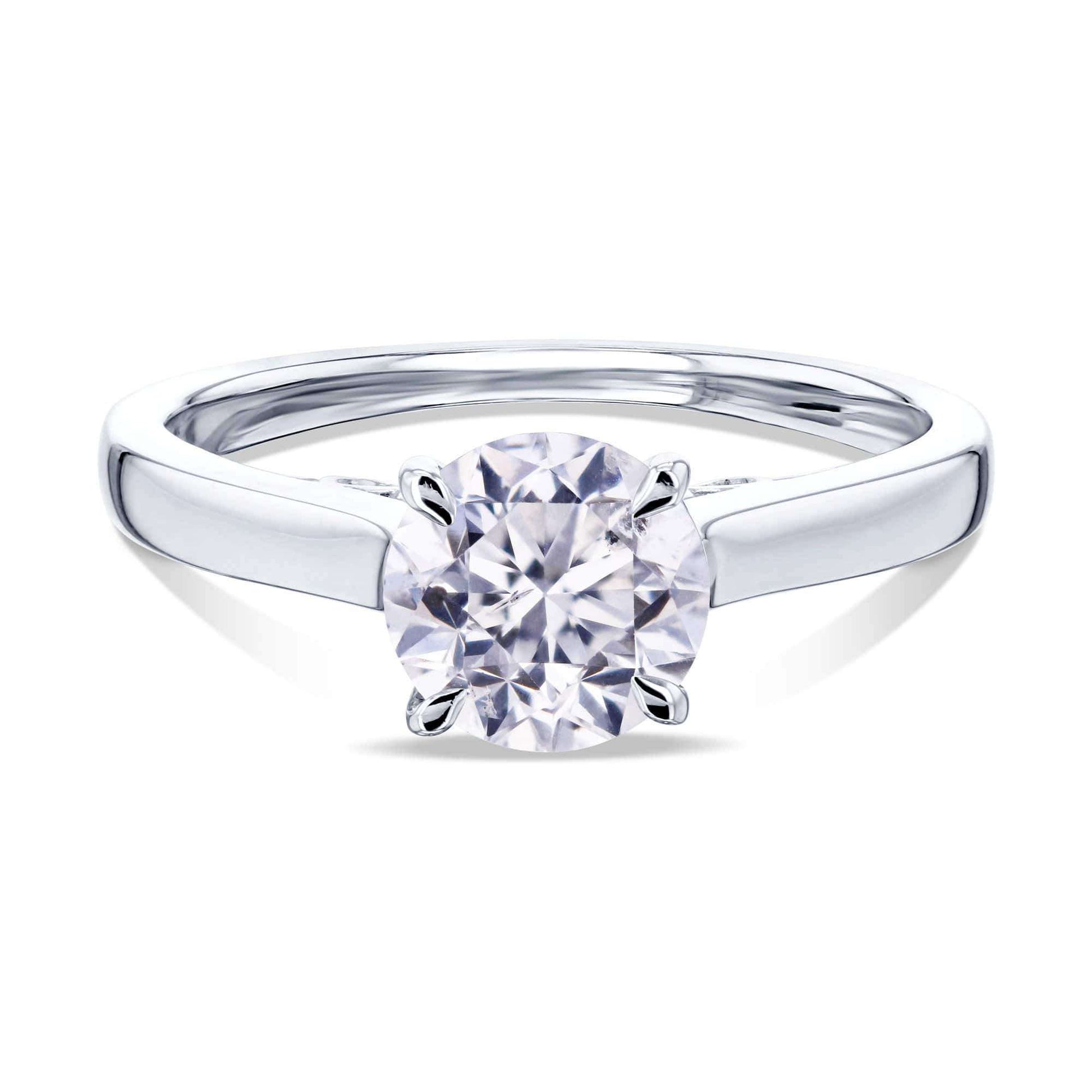 Kobelli 1ct Round Diamond Volutes W-Head Ring