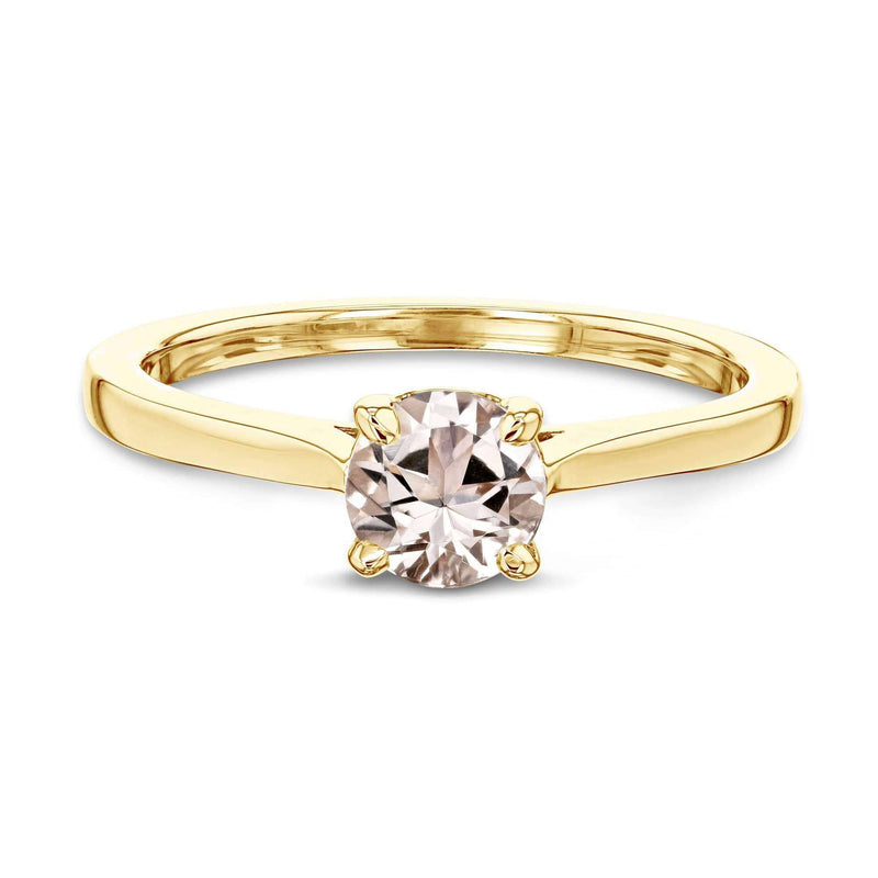 Vintage Cushion Morganite Engagement Cathedral Ring Diamond Floral Halo 18K  Rose gold