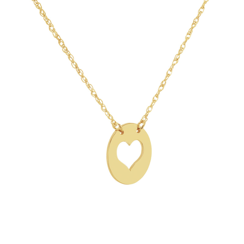 Kobelli Stencil Heart Cookie-Cut Necklace - Adjustable 16 inch or 18 ...