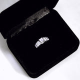 anel de diamante natural de canal vertical 1ct tdw