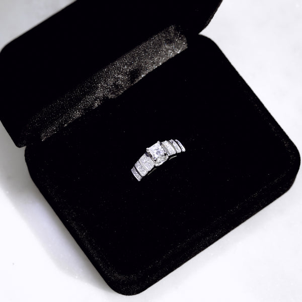 1ct TDW Vertical Channel Natural Diamond Ring