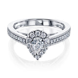 Anéis estilo vintage de pêra Kobelli com diamante