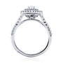Kobelli Pear Cluster Double Halo Split Shank Diamond Ring
