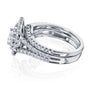 Kobelli Pear Cluster Double Halo Split Shank Bridal Set