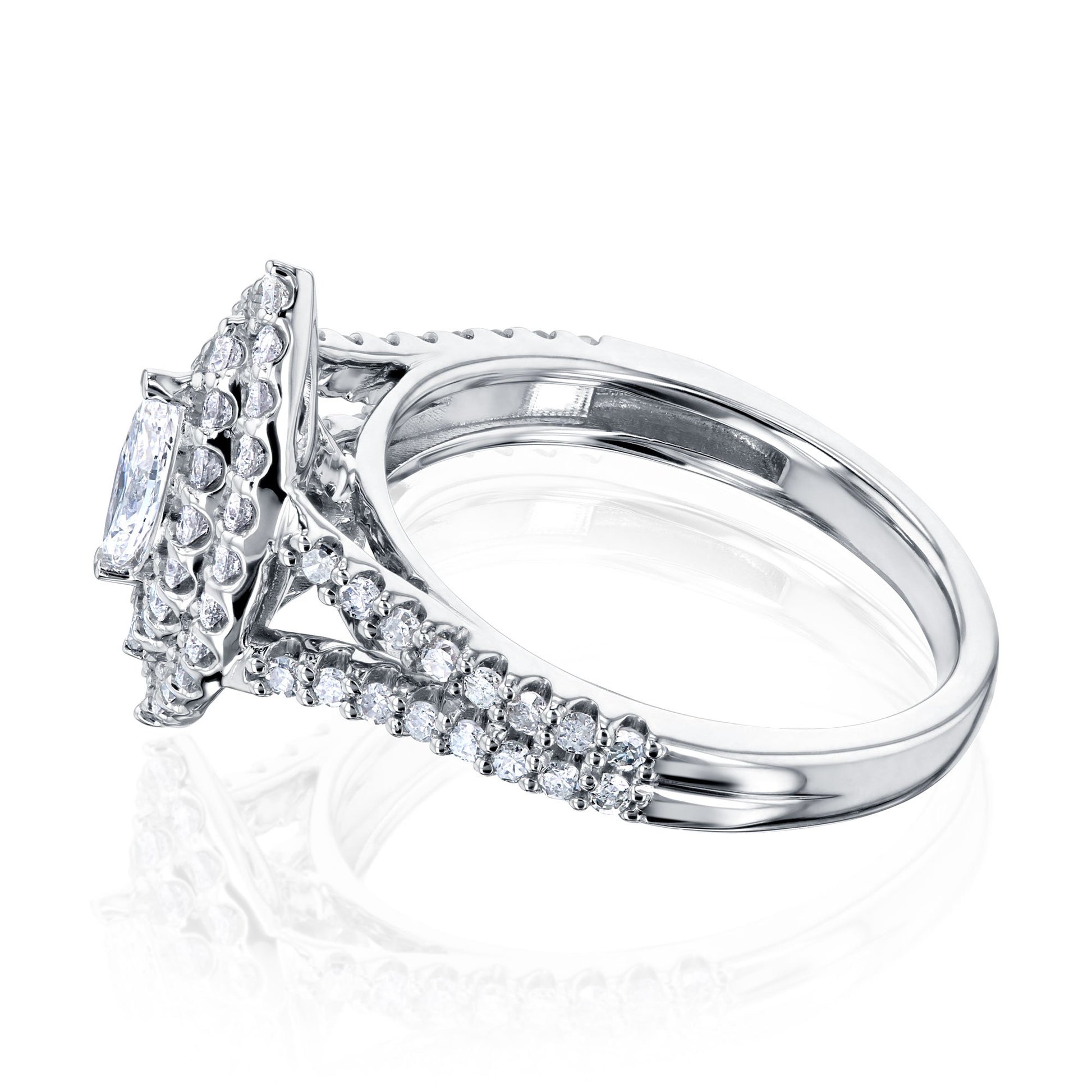 Kobelli Marquis Cluster Double Halo Split Shank Ring