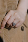 Marquis Double Halo Diamond Cluster Ring