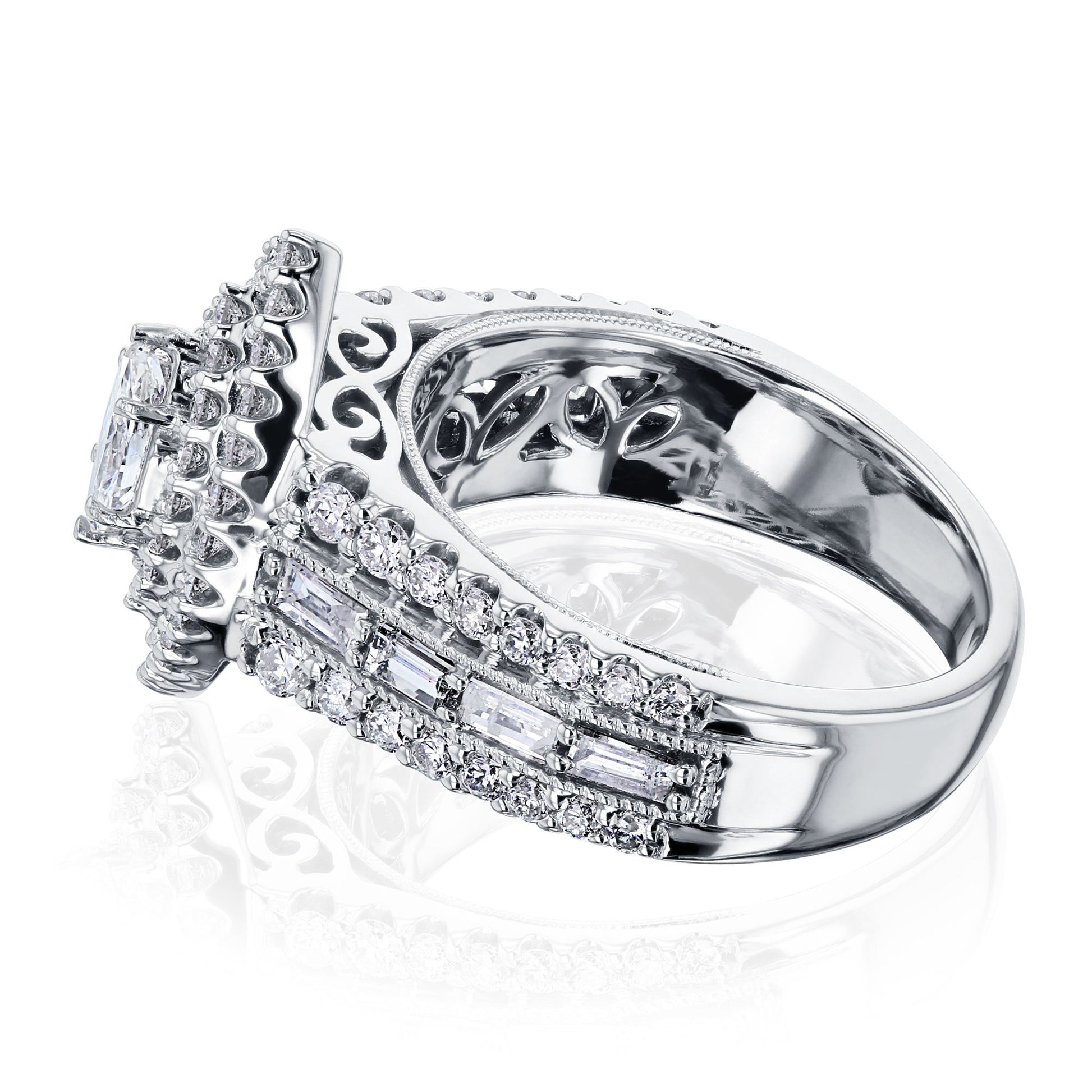 Marquis Double Halo Diamond Cluster Ring