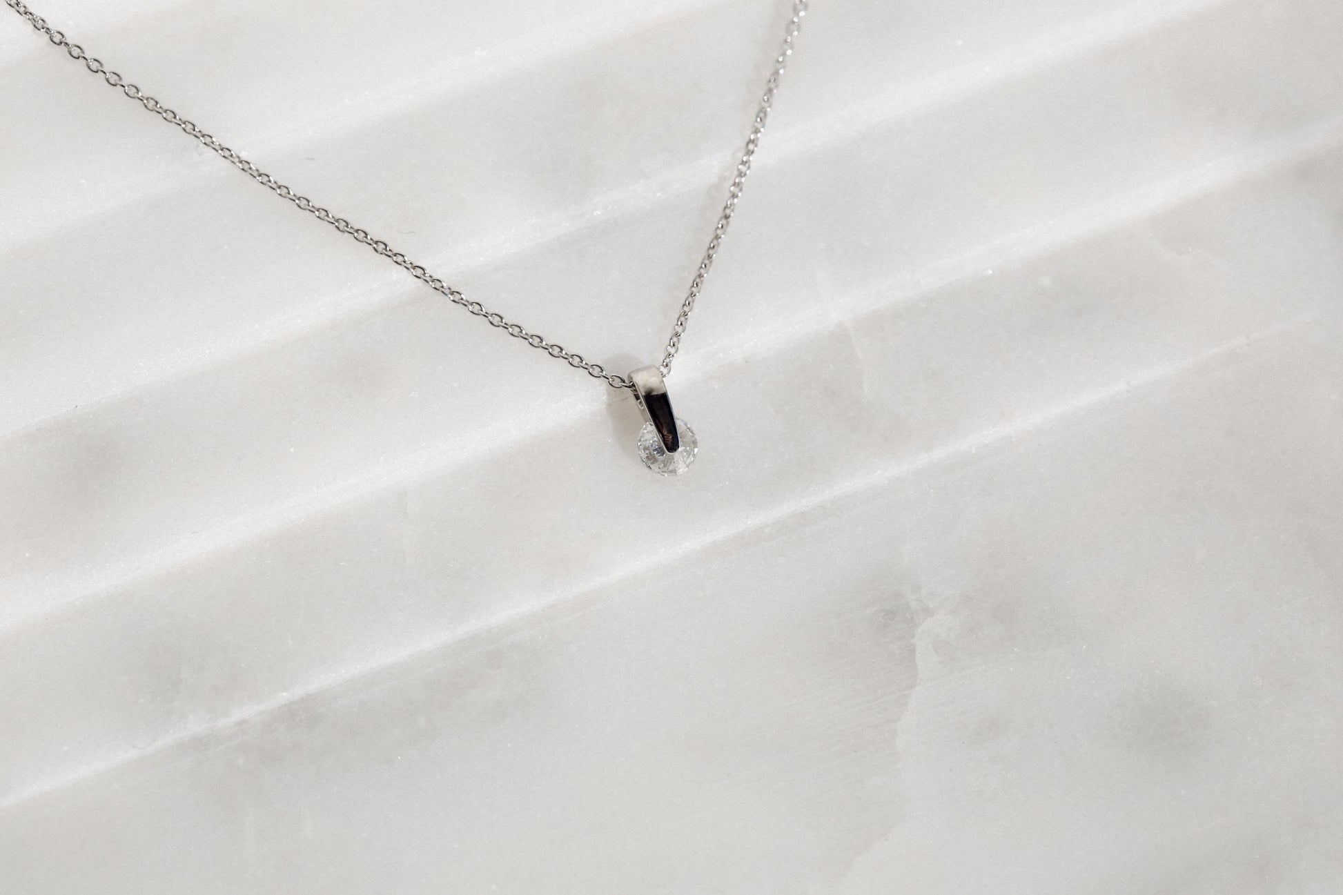 Kobelli Round Suspended Solitaire Necklace