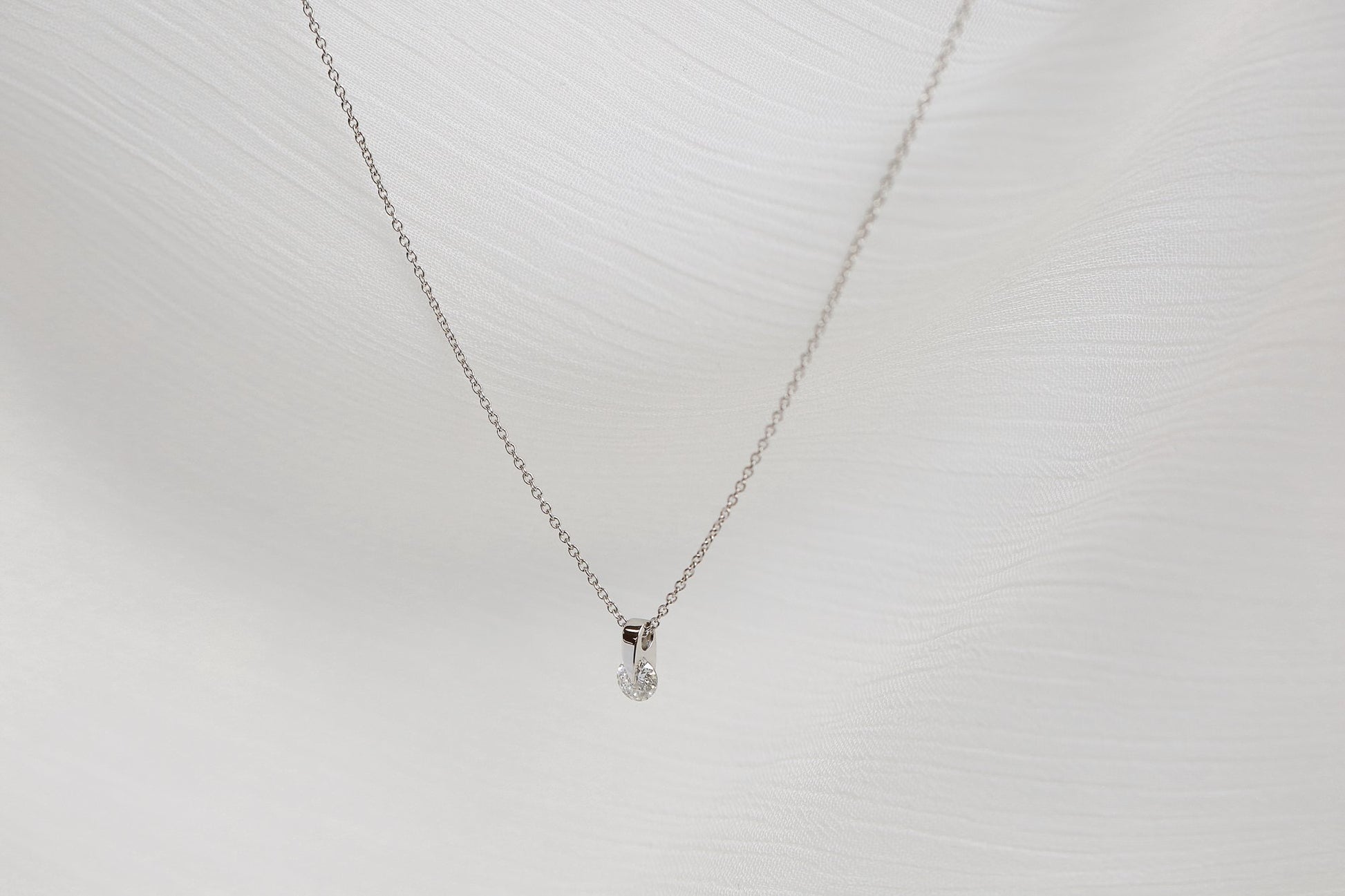 Kobelli Round Suspended Solitaire Necklace