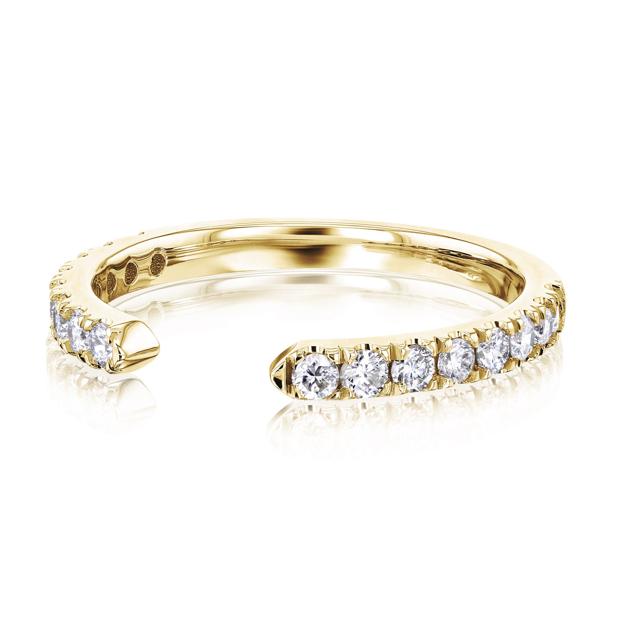 0.4 Carat Natural Diamond Open C Madison Ring