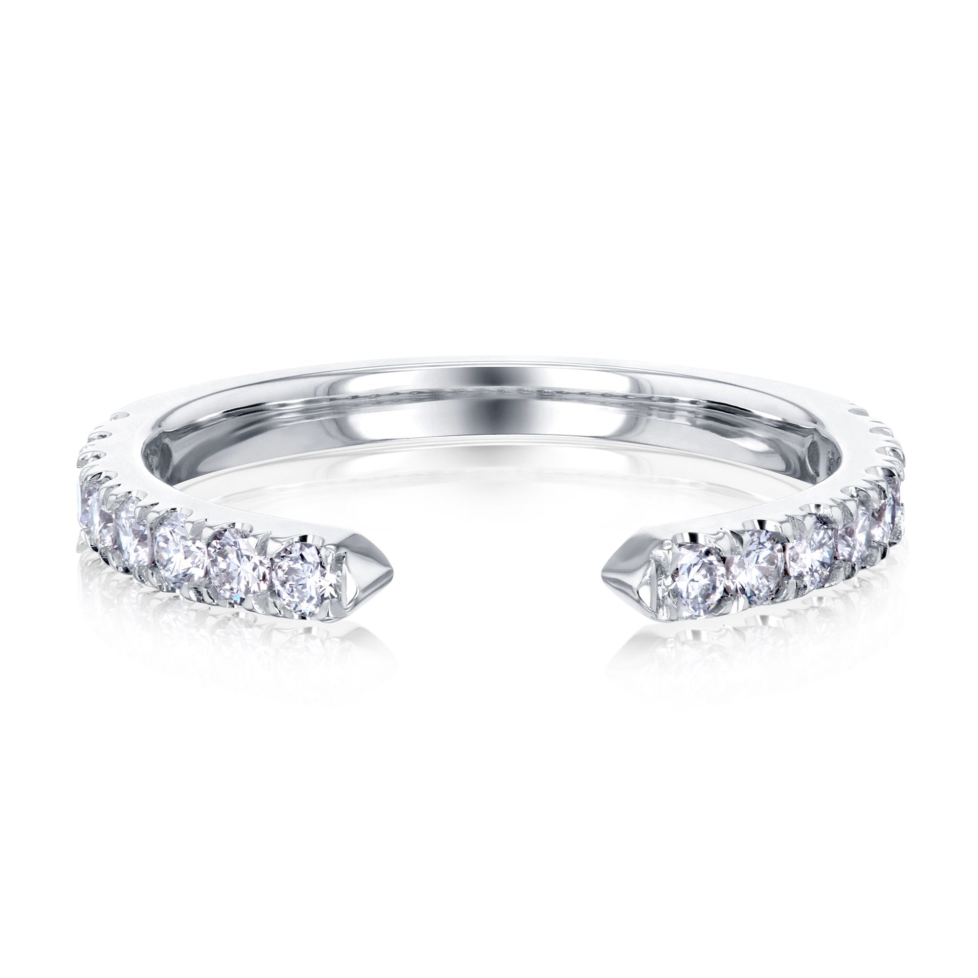 Kobelli Open Band C-Shaped Diamond Ring
