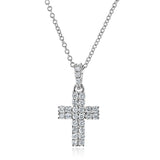Kobelli-Diamant-Halskette mit zweireihigem Kreuz