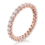 Kobelli 1 CTW Deep U-Prong Natural Diamond Eternity Wedding Band in 14k Gold