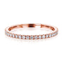 Kobelli Scalloped Pave Diamond 14k Rose Gold Wedding Ring