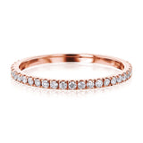Kobelli Scalloped Pave Diamond 14k Rose Gold Wedding Ring