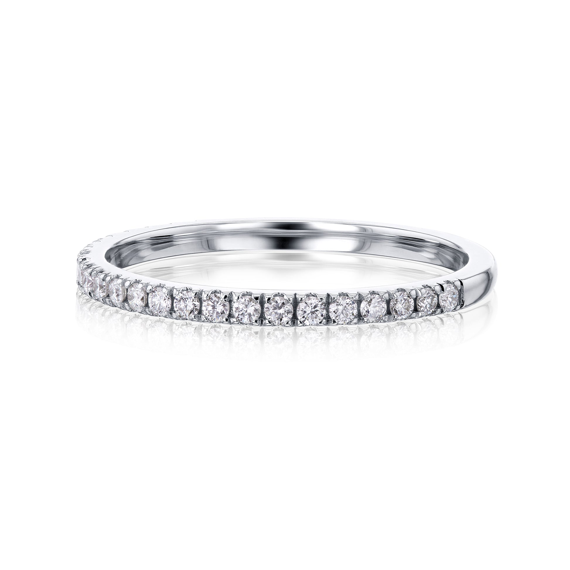 0.2 Carat Natural Diamond Near Eternity Pavé Serah Ring