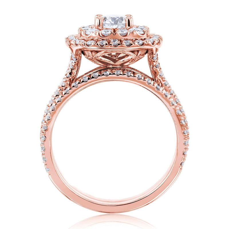 Kobelli 2ct Diamond Double Halo Bridal Rings
