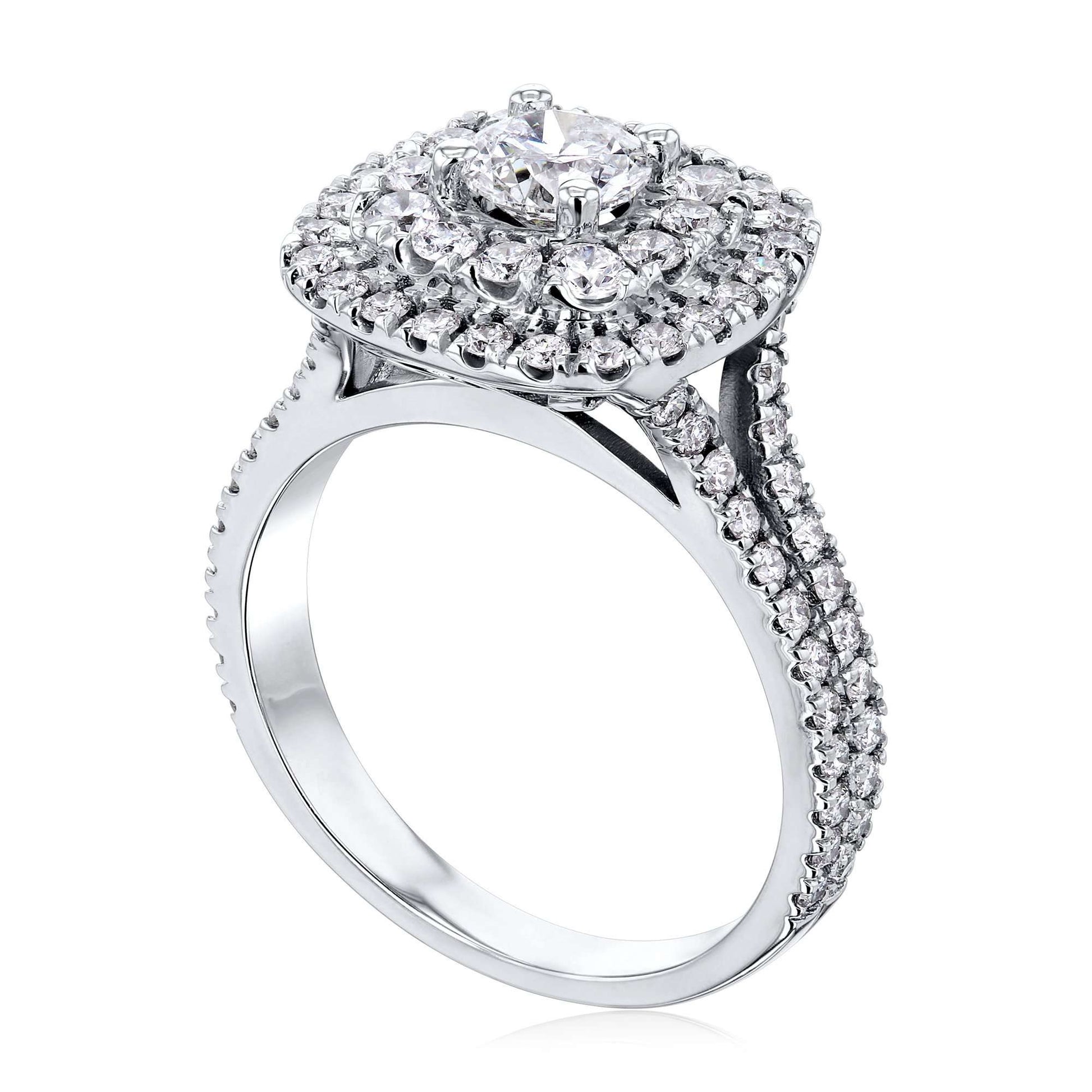 Kobelli 1 3/4ct Natural Diamond Double Halo Ring