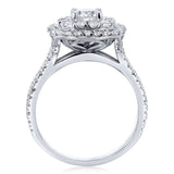 Kobelli 1 3/4 karat naturlig diamant dobbel halo ring