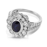 Kobelli schwarz-blauer Saphir-Diamantring