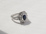 anel de prímula preto-azul e branco de 3,46 ct.tw