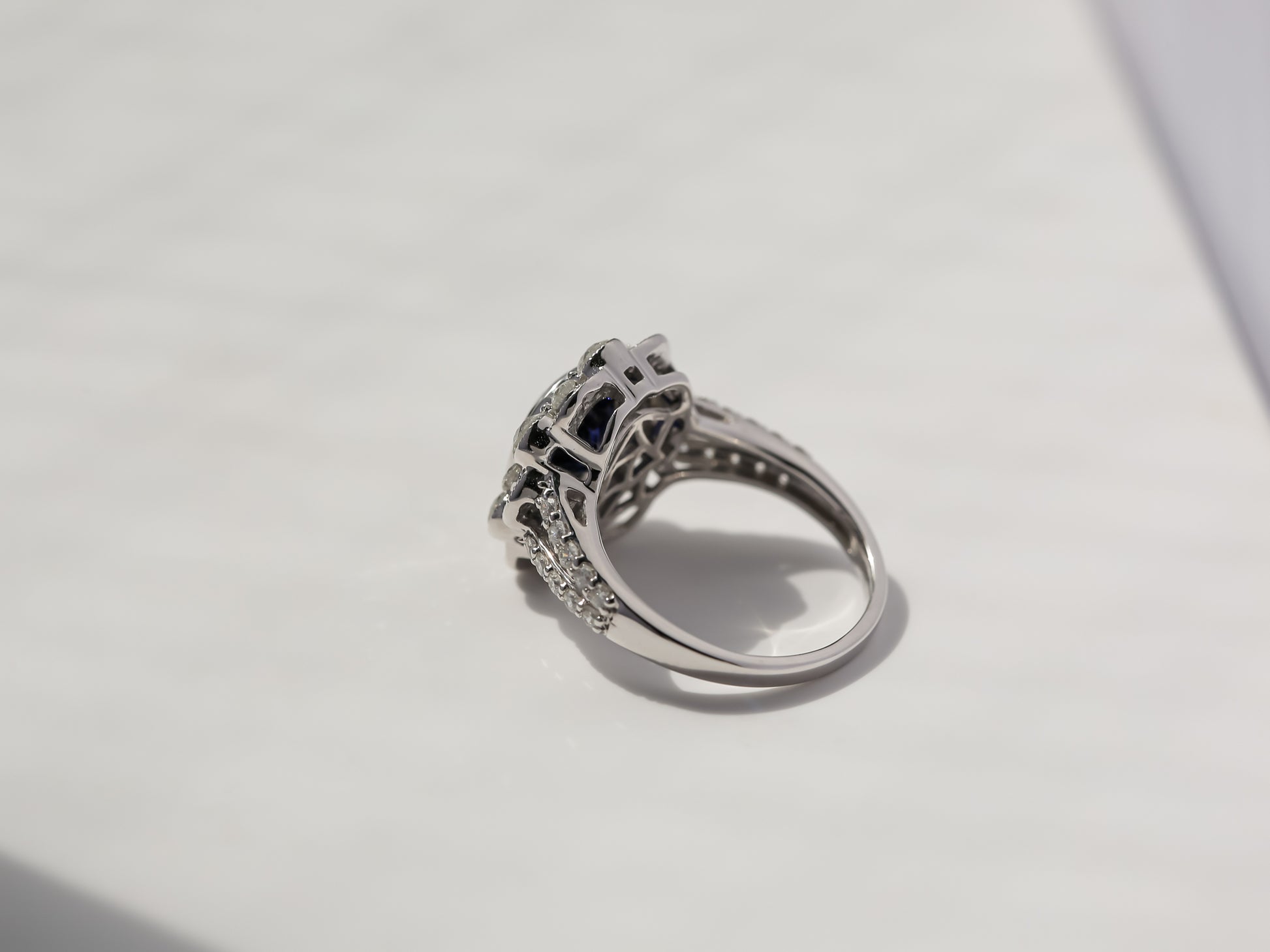 3.46 Carat Sapphire Primrose Ring
