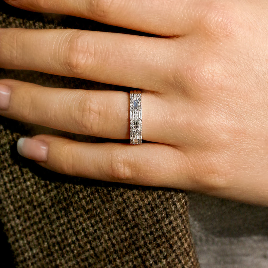 0.6 Carat Natural Diamond Mixed Shapes Drusilla Ring
