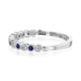 Kobelli Diamond and Sapphire Milgrain Band