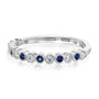 Kobelli Diamond and Sapphire Milgrain Band
