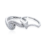 Kobelli Diamond Dual Wave Bridal Set