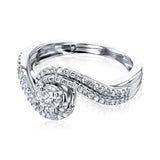Kobelli Diamond Dual Wave Engagement Ring