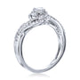 Kobelli Diamond Dual Wave Engagement Ring