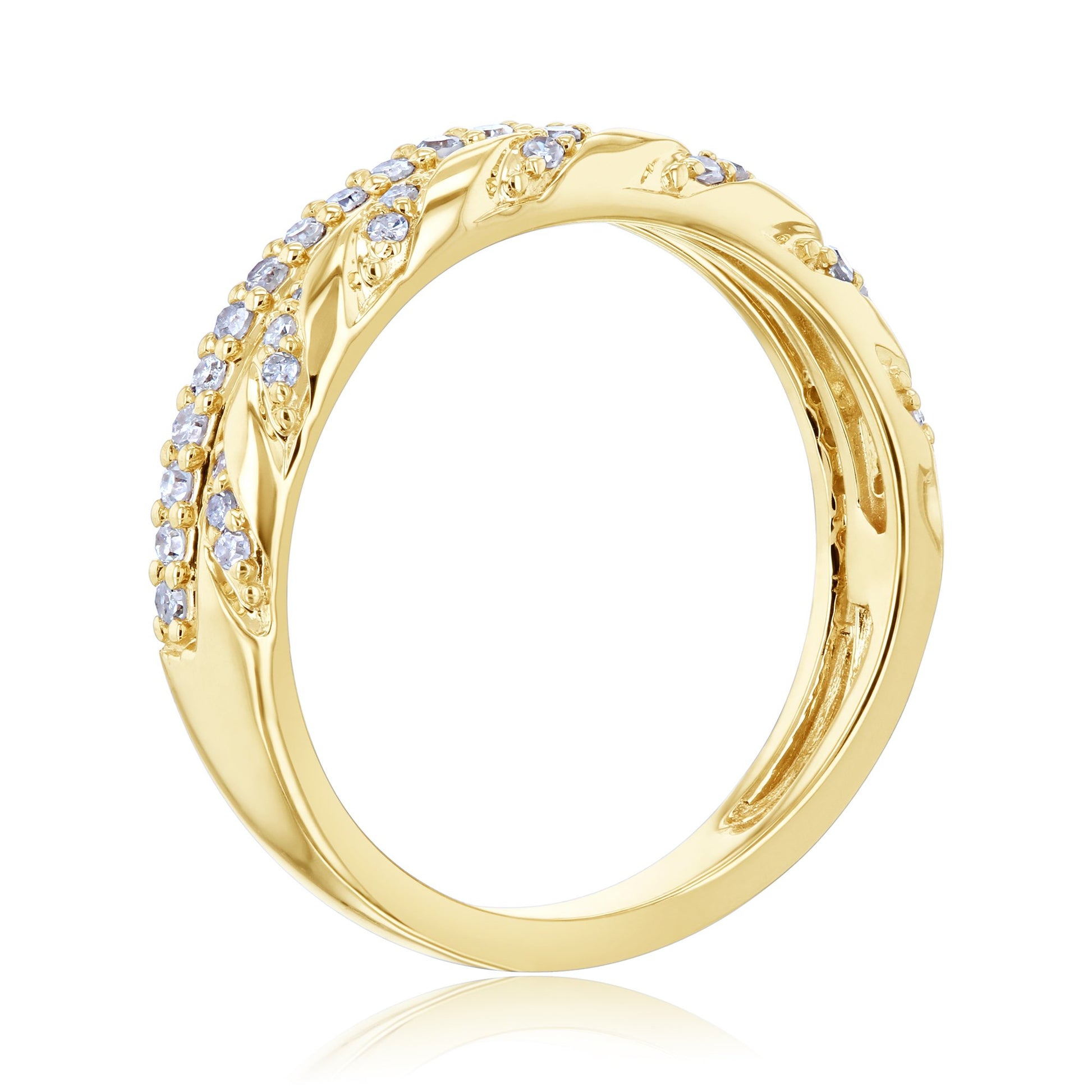 Kobelli Twist Pavé Dual Row Diamond Band