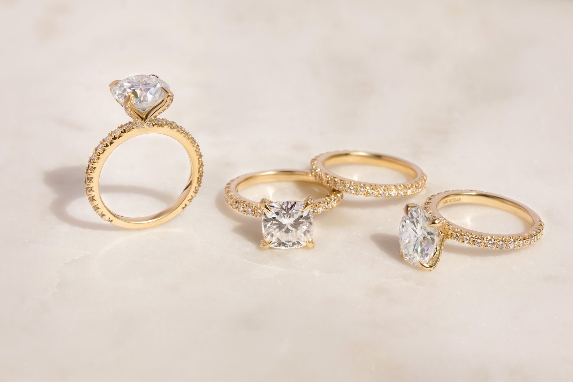 Kobelli 3.7ctw Moissanite and Lab Grown Diamond Engagement Ring - Rogue