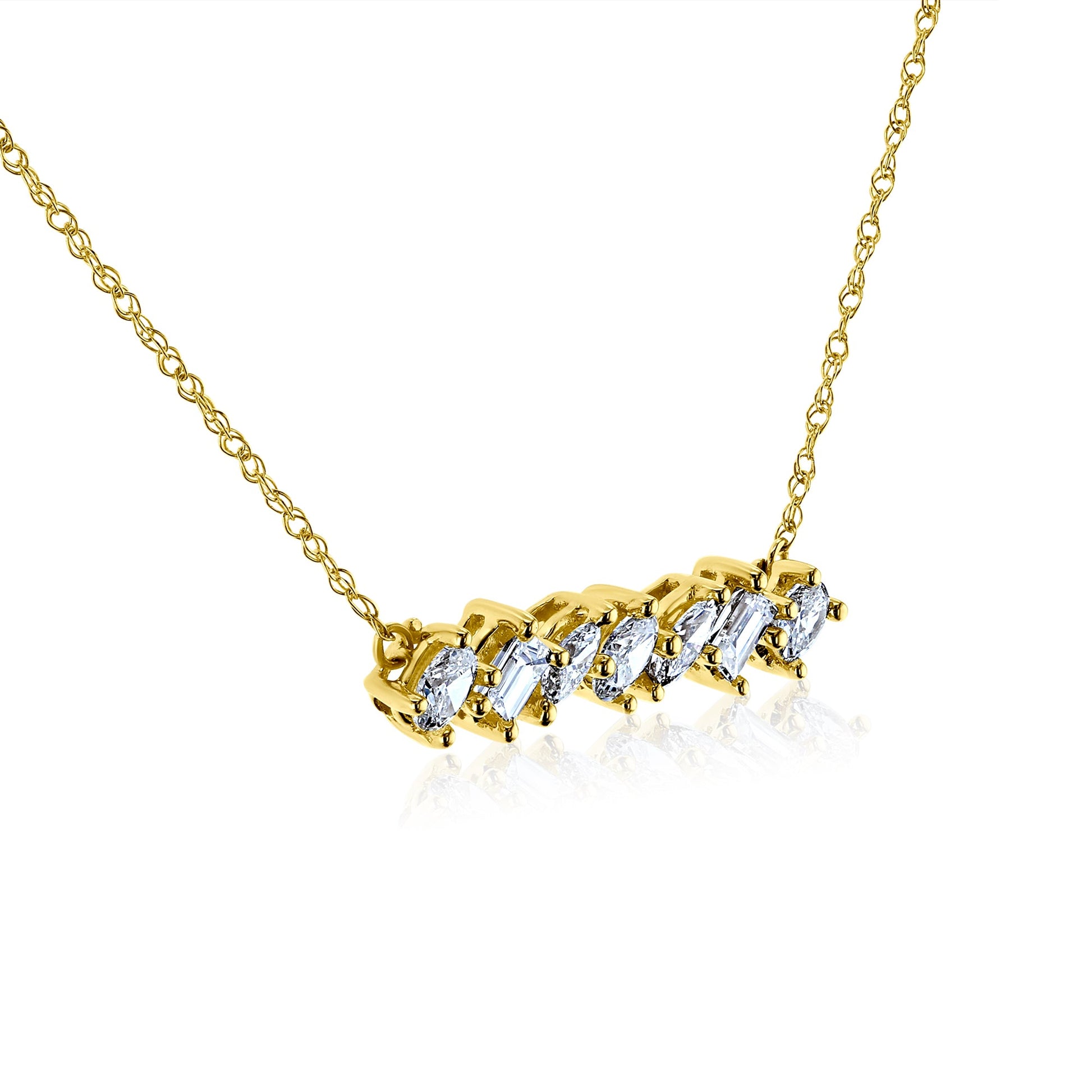 Kobelli Mixy Natural Diamonds Bar Necklace