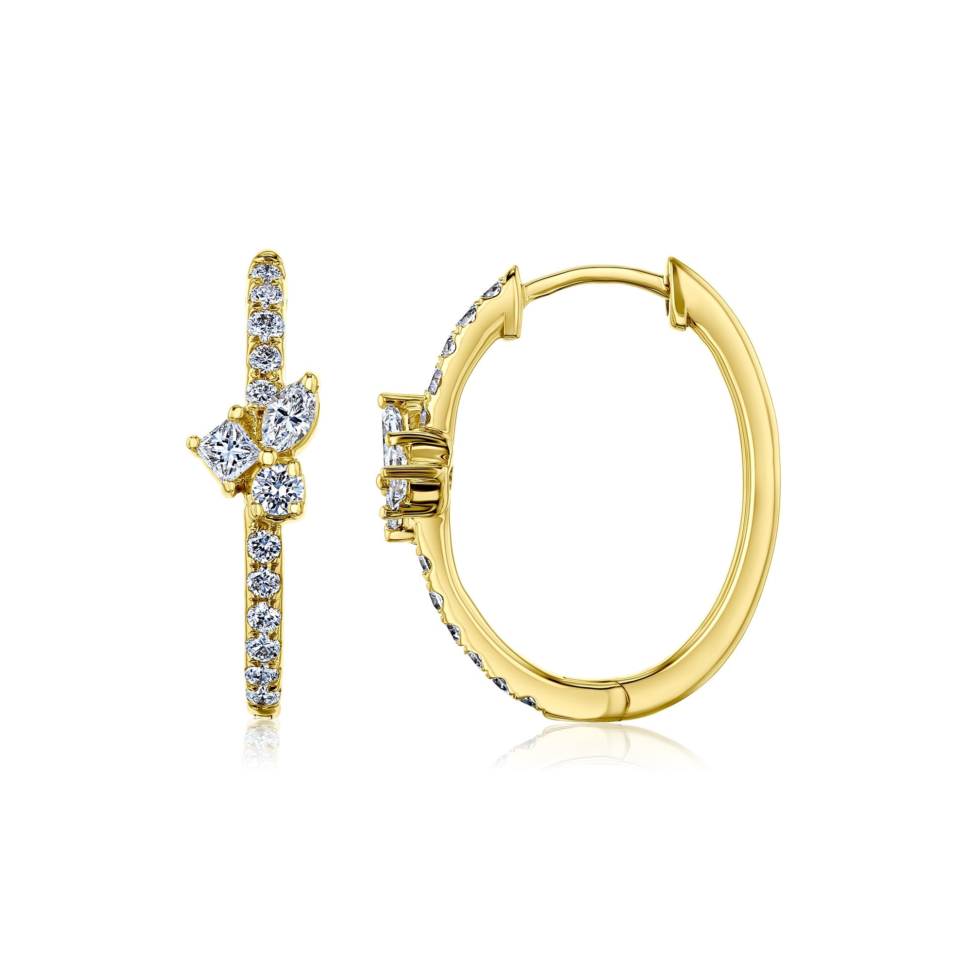 Kobelli Mixy Budding Cluster Diamond Earrings