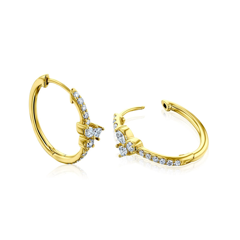 Kobelli Mixy Budding Cluster Diamond Earrings