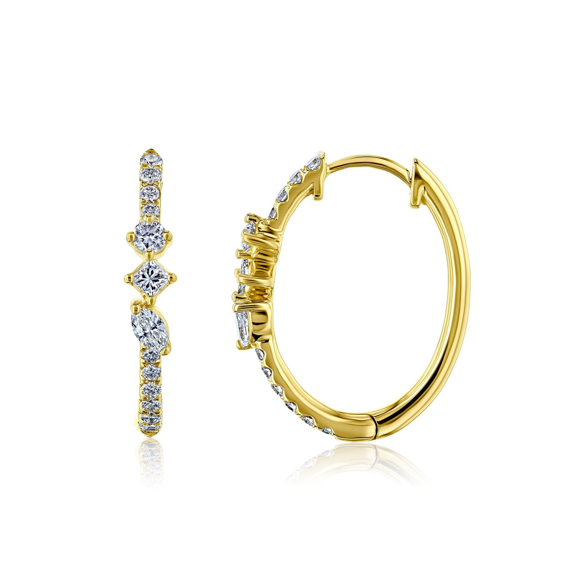 Kobelli Mixy Constellation Bar Diamond Earrings