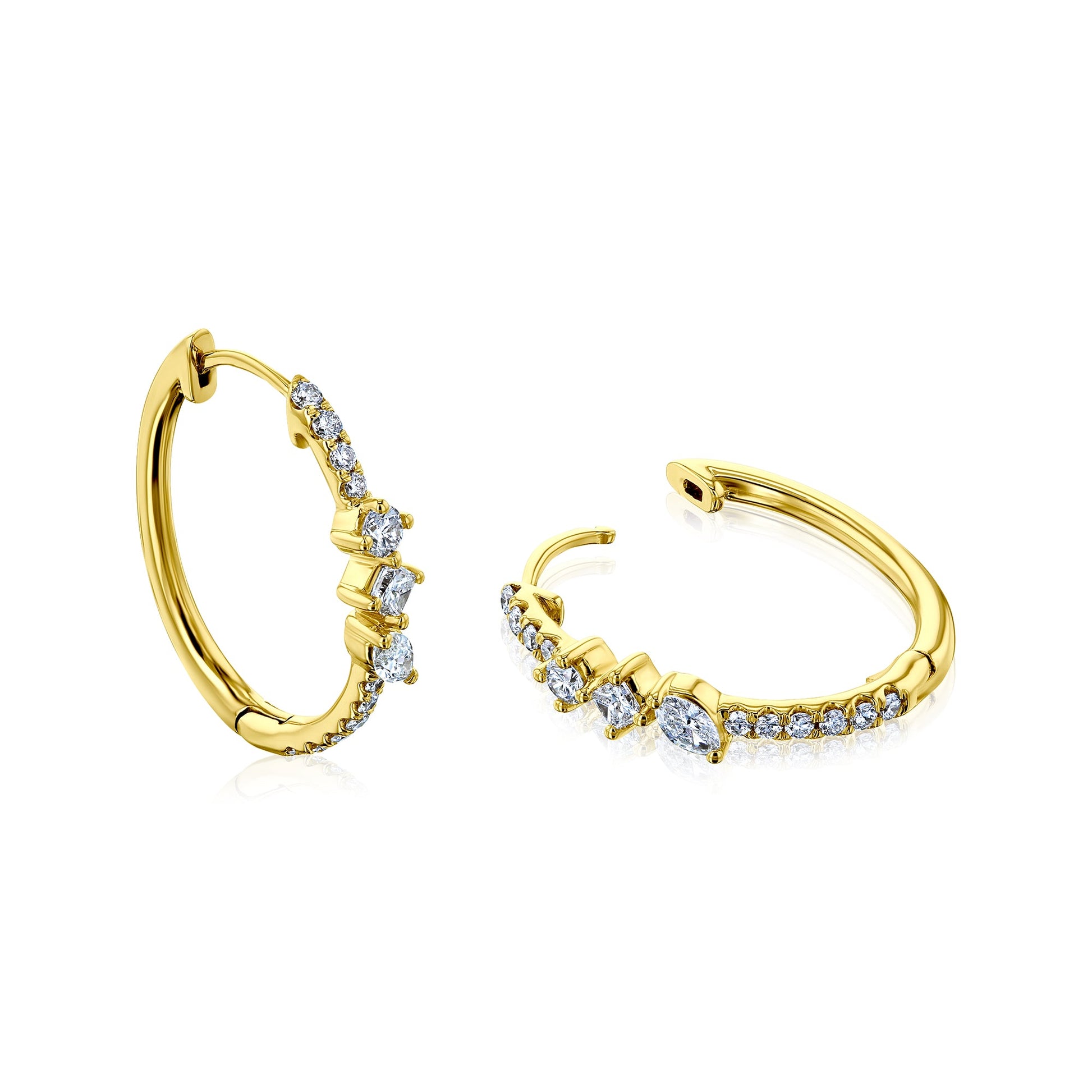 Kobelli Mixy Constellation Bar Diamond Earrings
