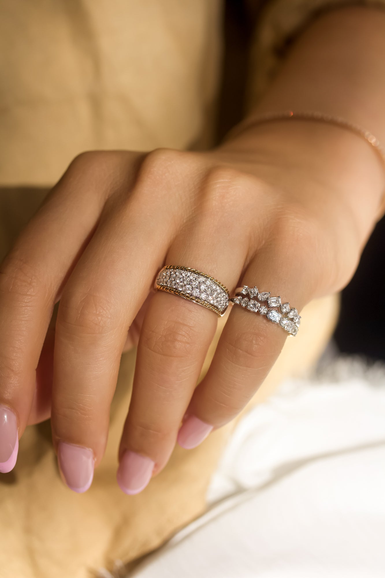 Kobelli Bright Honeycomb Pave Diamond Ring 1 Carat 10k Gold