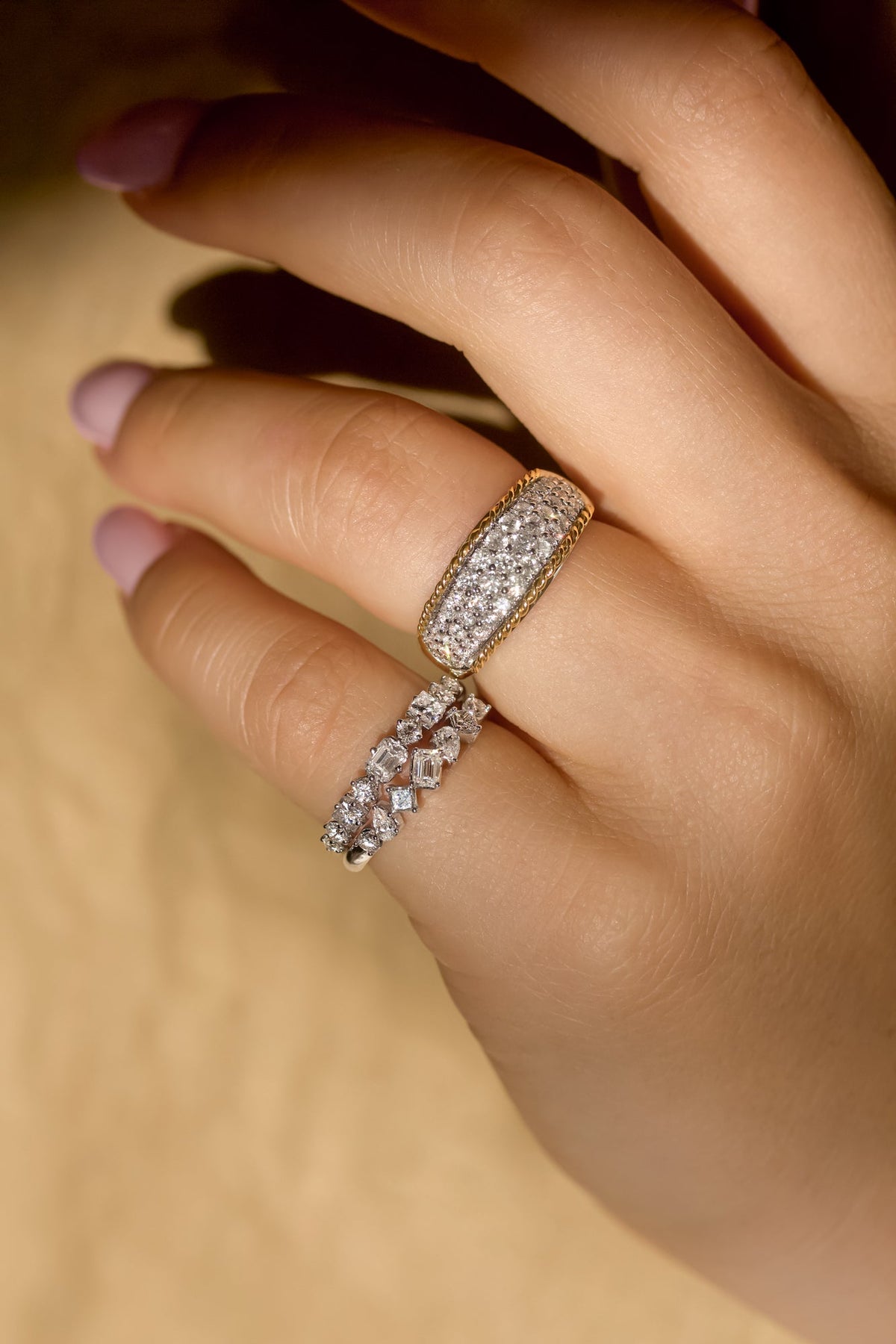Honeycomb setting diamonds discount