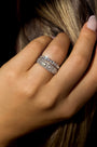 Kobelli Mixy Symmetric Triple Strand Diamond Row Band