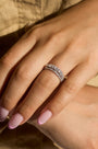 Kobelli Mixy Symmetric Triple Strand Diamond Row Band