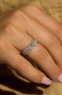 Kobelli Mixy Symmetric Triple Strand Diamond Row Band