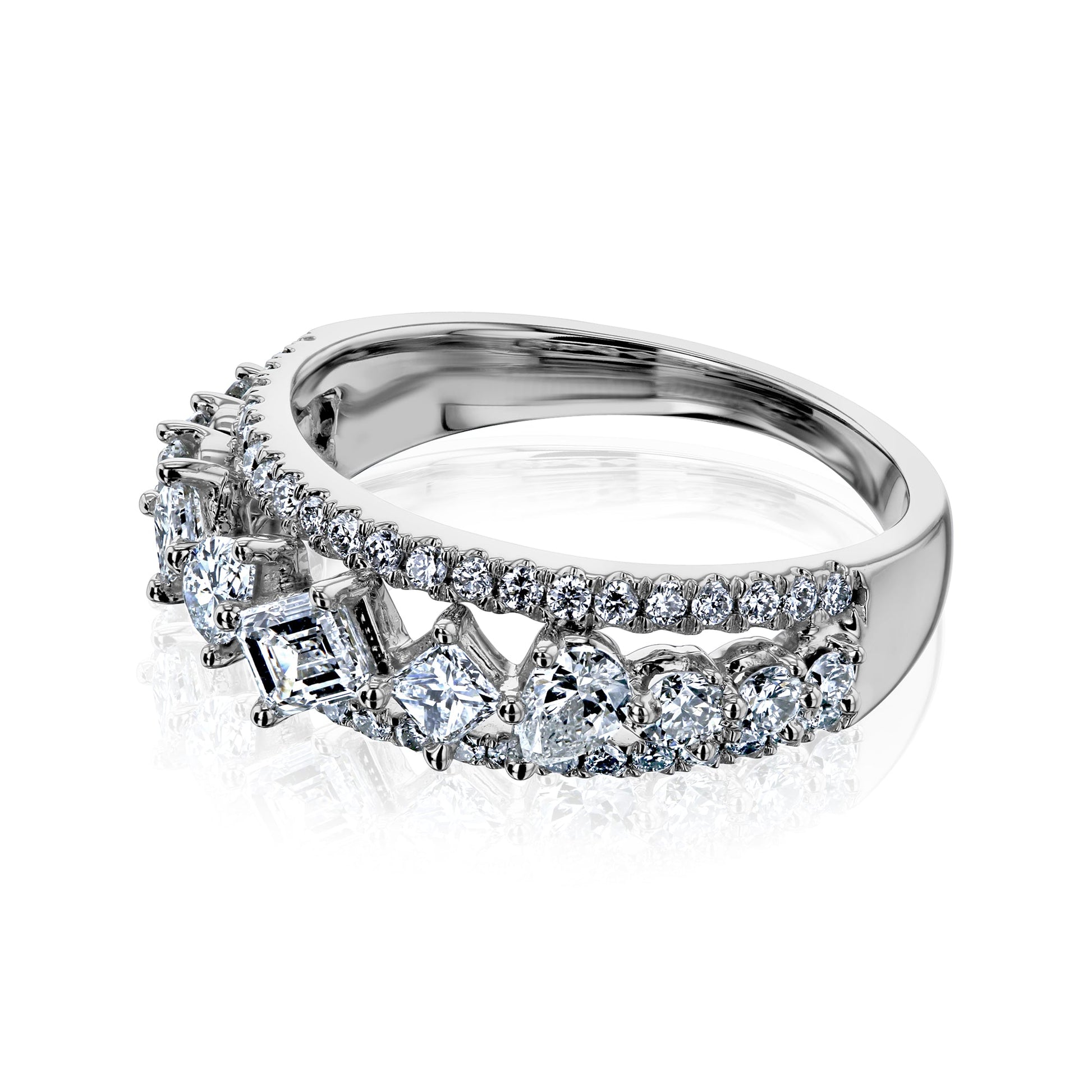 Kobelli Mixy Diagonal Triple Strand Diamond Row Band