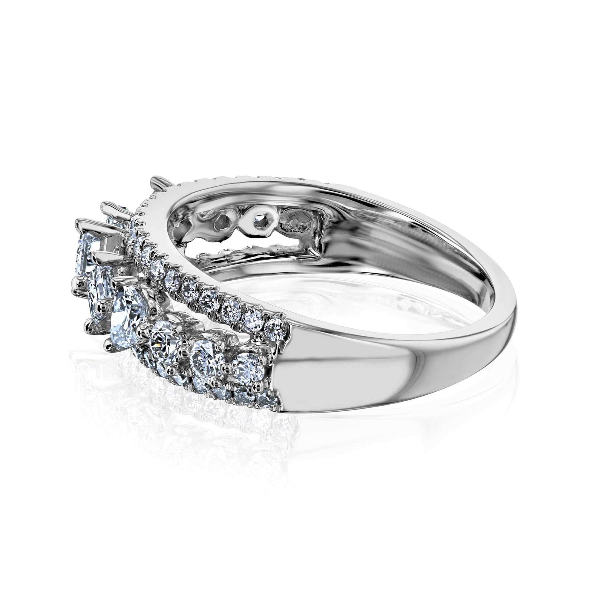 Kobelli Mixy Diagonal Triple Strand Diamond Row Band